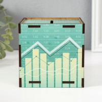 Деревянная копилка для денег «Мечта укажет путь», куб, с надписью, 10×10х10 см