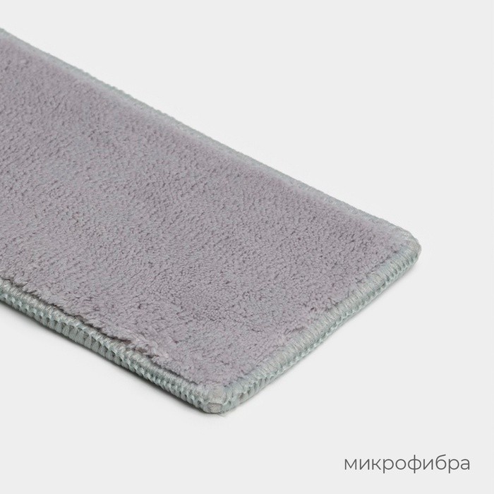 Сменная насадка для окномойки Raccoon, микрофибра, 25.5×9 см, серая