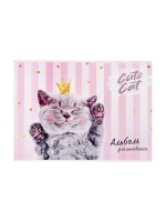 Альбом для рисования Calligrata, А4, 40 листов, на скрепке, обложка мелованный картон, блок 100 г/м²