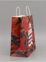 Пакет подарочный крафт «С 23 Февраля!» 37×17.5×32 См