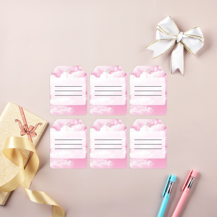 Набор из 6 шильдиков на подарки «Лучшие подружки», 16 × 24 см