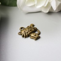 Декор для творчества металл "Котёночек" бронза 1,8х1,8 см