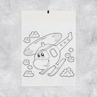 Наклейки бумажные «Самолетики», c раскраской на обороте, 11 × 15,5 см