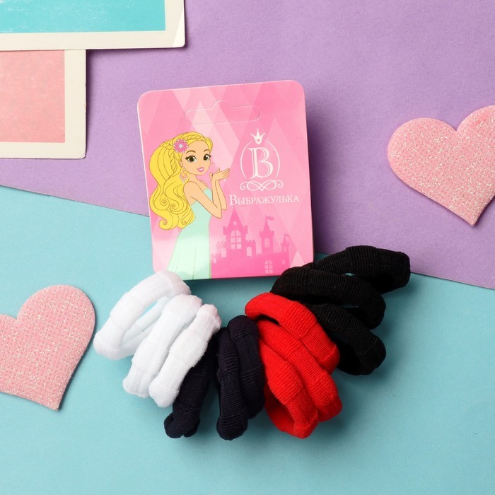 Резинка для волос "Махрушка" (набор 12 шт) стандарт, 3,5 см