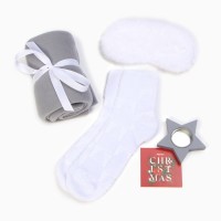 Новогодний подарочный набор "Christmas" плед и аксессуары