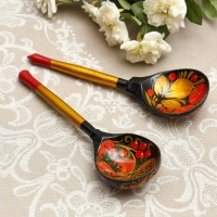 Ложка полубаская «Традиционная», 19×6 см, микс