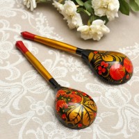 Ложка полубаская «Традиционная», 19×6 см, микс