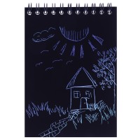 Гравюра блокнот детский «Простоквашино», 10 листов, лист наклеек, А6