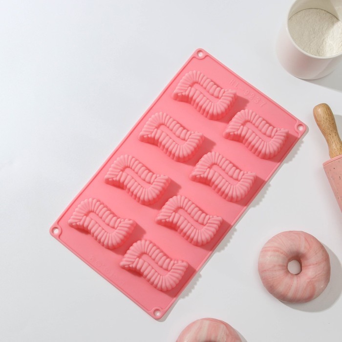 Форма для выпечки Доляна «Зорро», 8 ячеек, 28×16×2 см, цвет МИКС Форма для выпечки Доляна «Зорро», 8 ячеек, 28×16×2 см, цвет МИКС