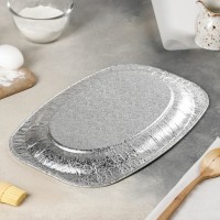 Поднос из фольги Доляна, 35,5×24,5 см, цвет серебристый