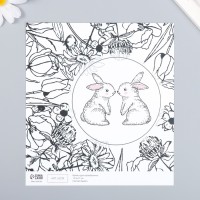 Бумага для скрапбукинга "Милые зайчики" плотность 180 гр 30,5х32 см