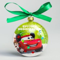 Ёлочный шар с раскраской на новый год «Тачки», набор для творчества