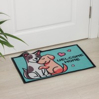 Коврик влаговпитывающий придверный Доляна «Любимцы», без окантовки, 39×59 см