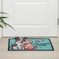 Коврик влаговпитывающий придверный Доляна «Любимцы», без окантовки, 39×59 см