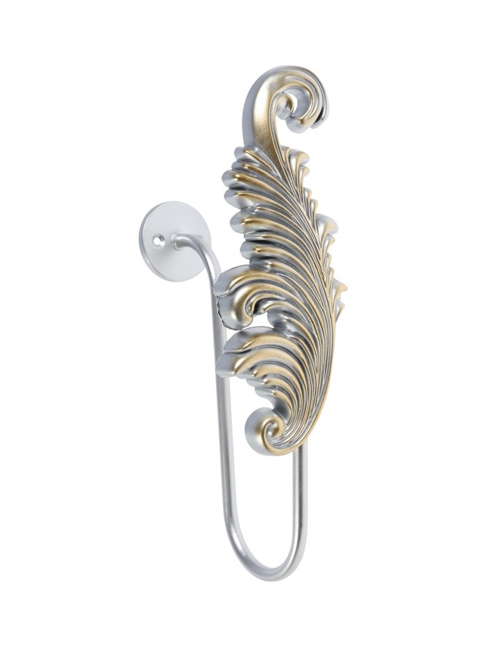 Держатель для штор CAPPIO KS042, цвет серебро с золотом, набор 2 шт.