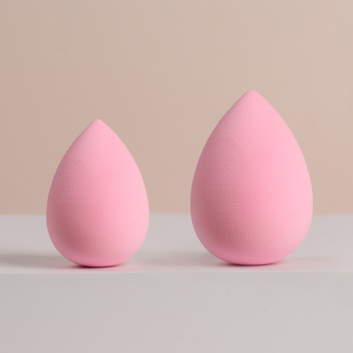 Спонж для нанесения косметики в футляре «Капля», 6 × 4,5 см, увеличивается при намокании, цвет МИКС