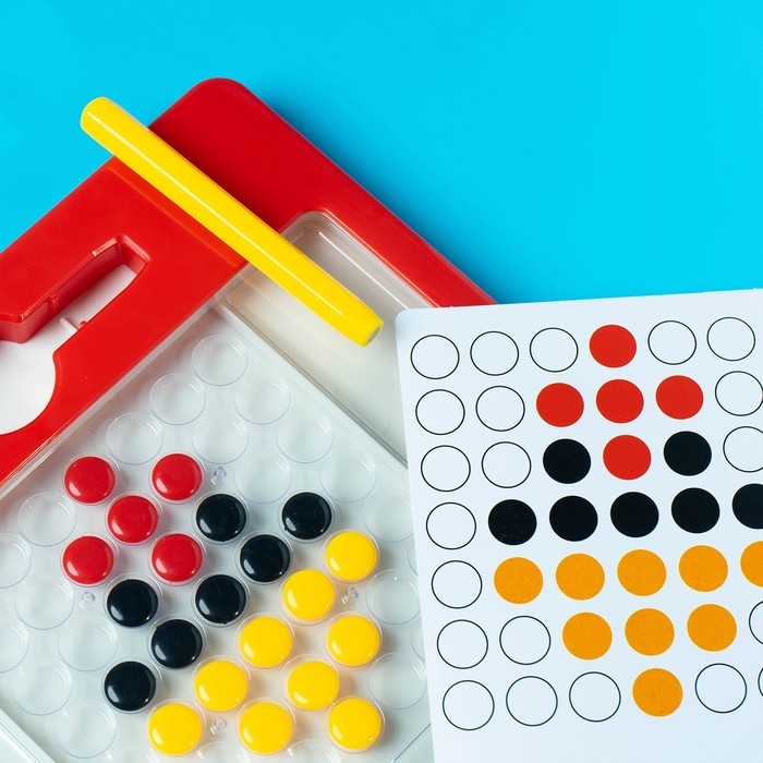 Планшет-мозаика магнитный для рисования «Пуговки», 49 ячеек