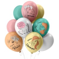 Шар латексный 12" «Образ», пастель, 1-сторонний, 5 дизайнов, набор 25 шт.