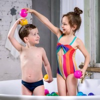 Шарики для сухого бассейна с рисунком, диаметр шара 7,5 см, набор 210 штук, разноцветные