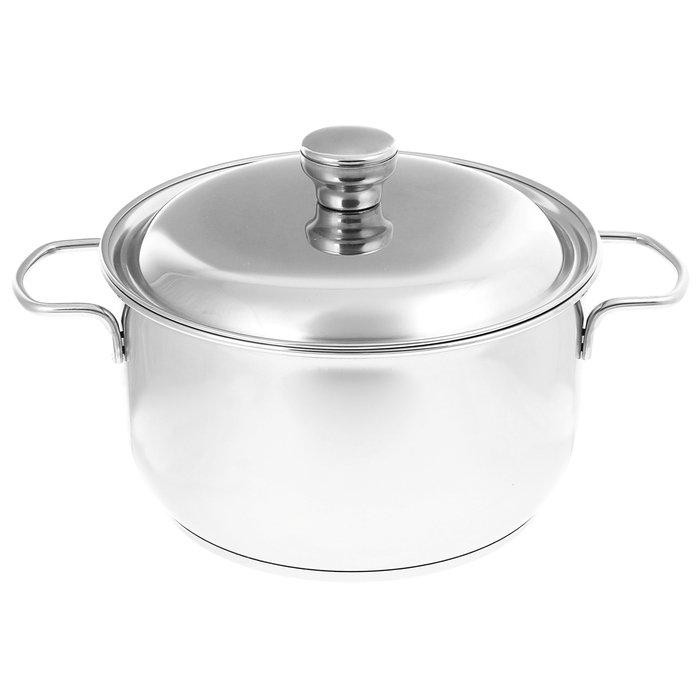 Кастрюля «Классика-прима», 2,5 л, d=20 см, капсульное дно, с теплораспределительным слоем, металлическая крышка