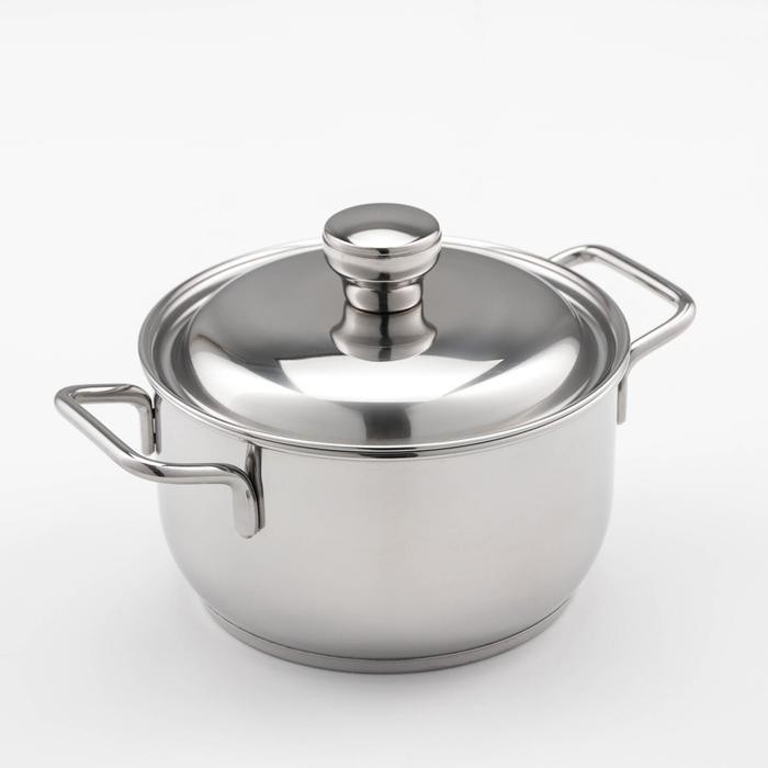 Кастрюля «Классика-прима», 2,5 л, d=20 см, капсульное дно, с теплораспределительным слоем, металлическая крышка