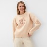 Свитшот женский MINAKU: Velvet Collection цвет молочный, размер 42