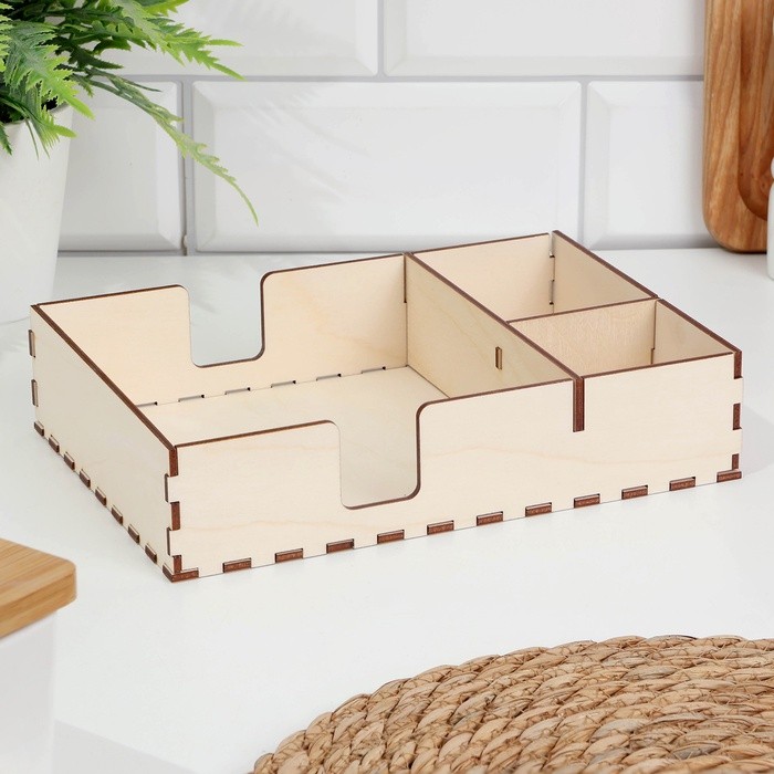 Органайзер кухонный деревянный, 22×16×4.5 см