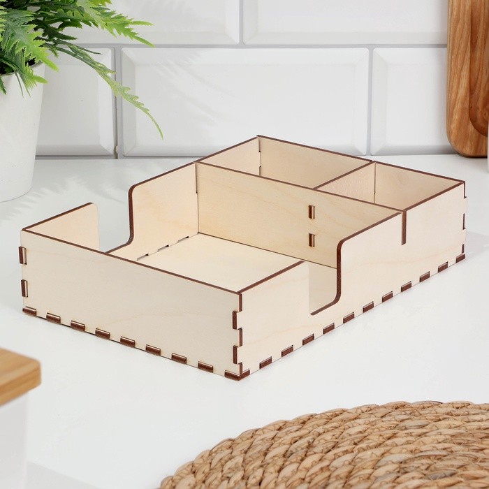 Органайзер кухонный деревянный, 22×16×4.5 см