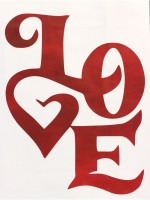 Пакет подарочный крафт Love 15×8×21 см