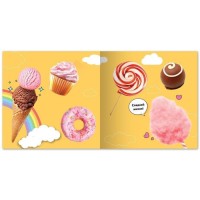 Книга с многоразовыми наклейками "Милашки из вкусняшки", 12 стр.