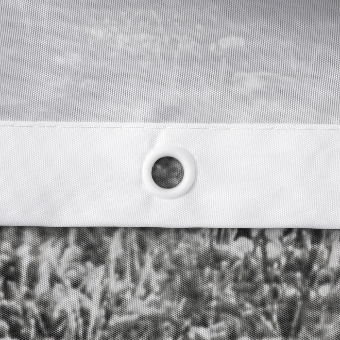 Штора для ванной Доляна «Слон», 180×180 см, белая