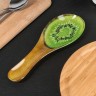 Подставка под ложку Доляна «Романтичный киви», 23,5×8,3 см, цвет зелёный