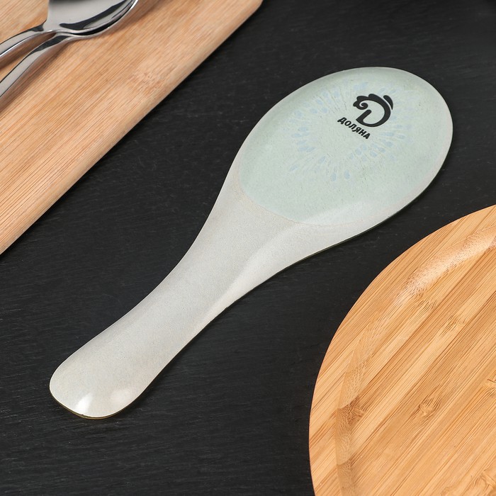 Подставка под ложку Доляна «Романтичный киви», 23,5×8,3 см, цвет зелёный