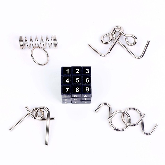 Головоломка металлическая «Мозг человека» набор 5 шт.