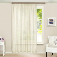 Штора тюль лен 200х275 см, какао, пэ 100%