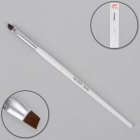 Кисть для наращивания и дизайна ногтей, скошенная, 17,5 см, ворс 8 × 5 мм, цвет белый