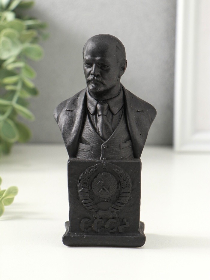 Бюст «Ленин В.И», фигурка гипс, 12×6×4.5 см, графит