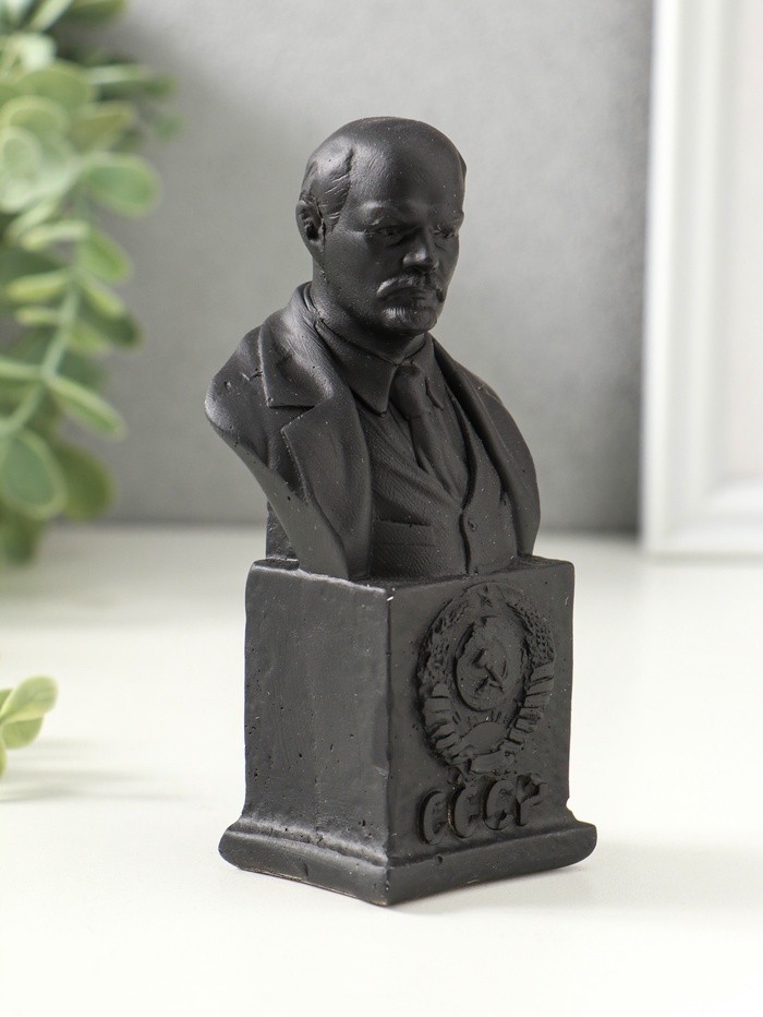 Бюст «Ленин В.И», фигурка гипс, 12×6×4.5 см, графит