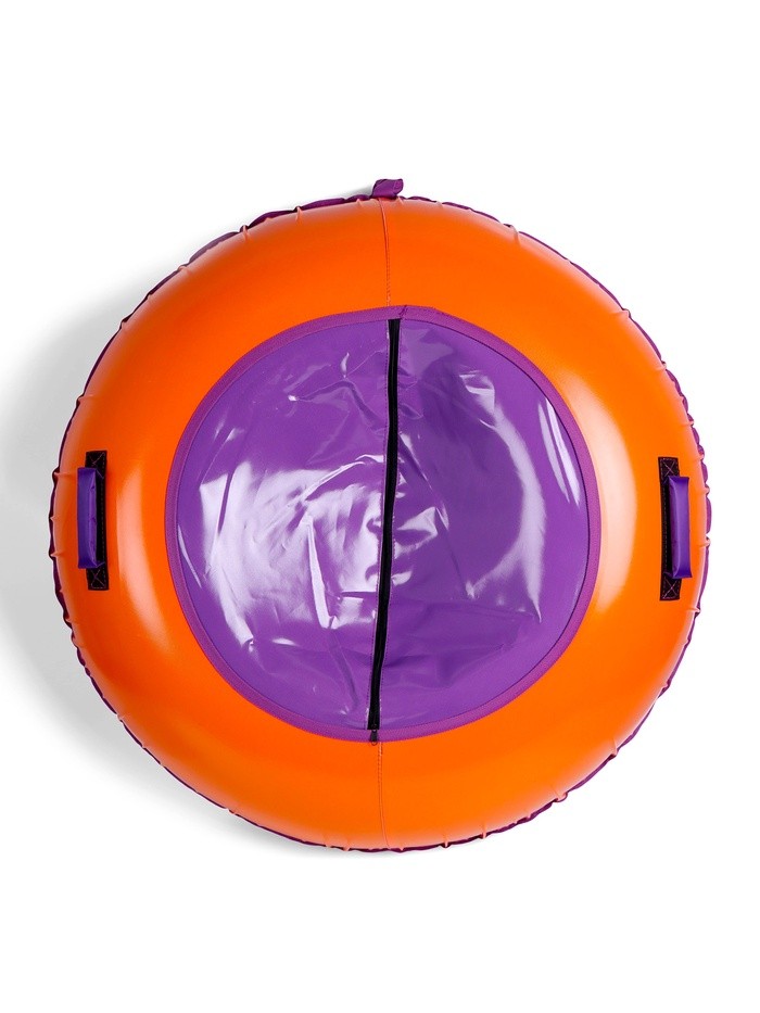 Тюбинг-ватрушка Winter Star, диаметр чехла 120 см, сиреневый, оранжевый