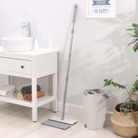 Набор для уборки Raccoon: ведро с отсеками, швабра плоская, 2 кармана, 32×12×142 см, дополнительная насадка из микрофибры