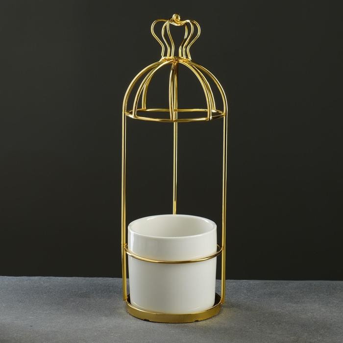 Горшок на подставке "Клетка" 27х10х10см