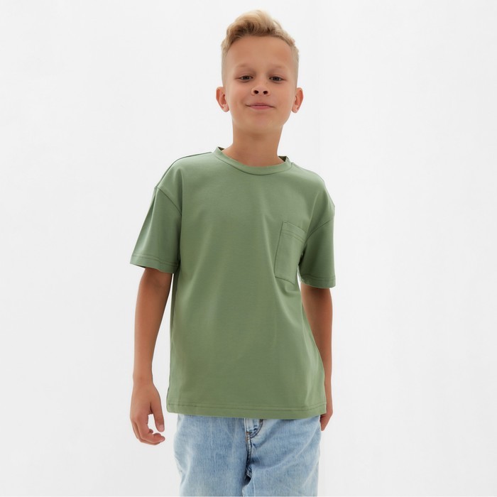 Футболка для мальчика MINAKU, цвет хаки, рост 110 см Футболка для мальчика MINAKU, цвет хаки, рост 110 см