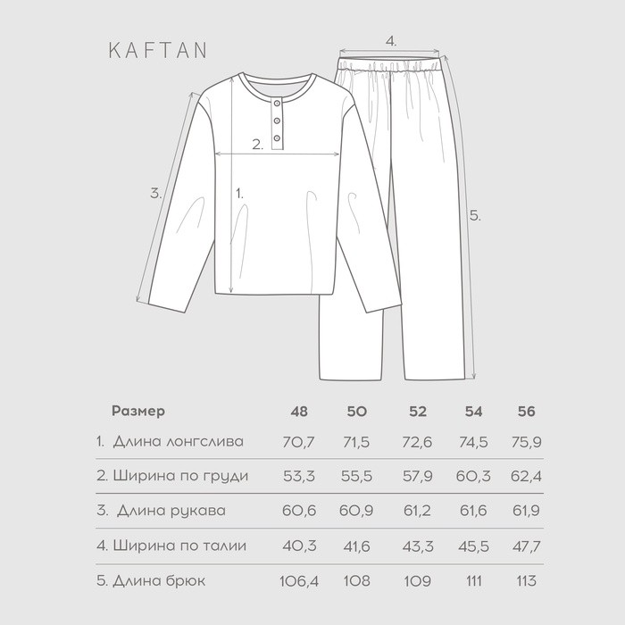 Пижама мужская KAFTAN Christmas tree, размер 56