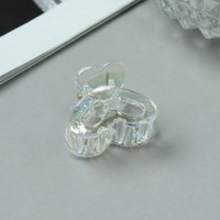 Крабики для волос Выбражулька «Аванти», сердце двойное, 2.5 см, набор 6 шт., прозрачные