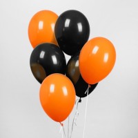 Воздушные шары латексные 12" «Чёрный и оранжевый», 50 шт., пастель