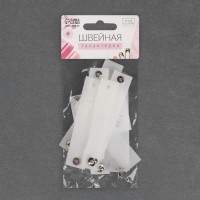 Бирка с кнопкой «Hand made», 8 × 1,8 см, 10 шт, цвет матовый/золотой