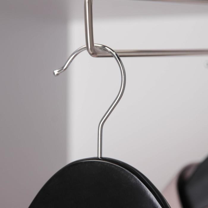 Плечики - вешалка для брюк и юбок SAVANNA, 44.5×1.2×24.5 см, с зажимами, широкие плечики, деревянная сорт А