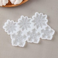 Силиконовая форма «Снежинки», 17×10×0,8 см, d=5 см, d=4,5 см, цвет прозрачный