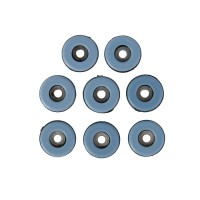 Накладка мебельная круглая ТУНДРА, d=25 мм, 8 шт., полимерная, серая