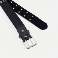 Ремень женский, ширина 3,6 см, пряжка металл, цвет чёрный